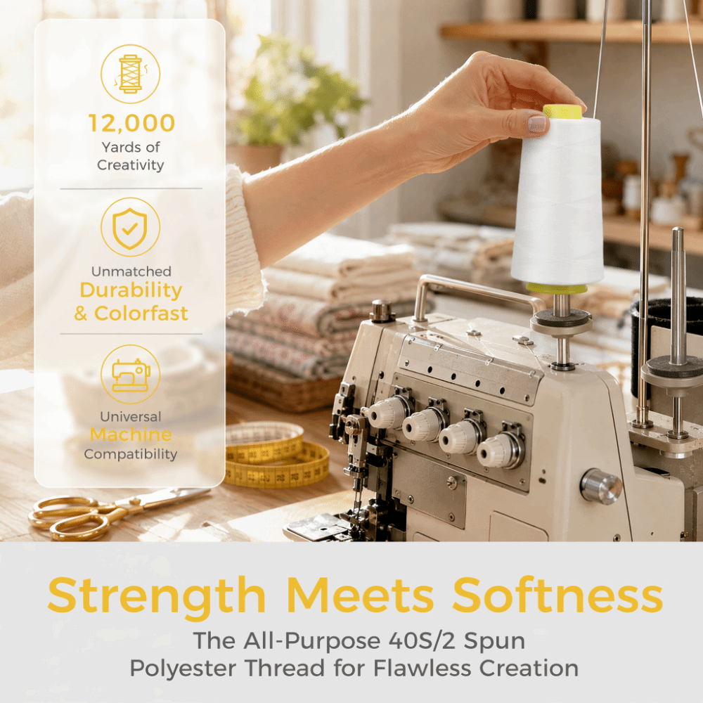4Pcs 3000 Yards Each Serger Th - Serger Thread Cone ulasan dan harga