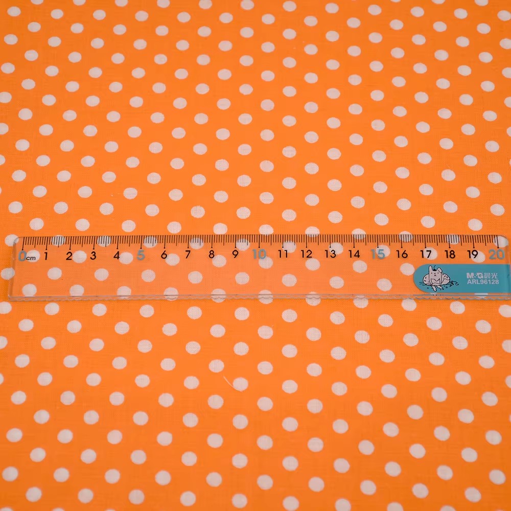 50X150CM White Orange Polka Do - Sewing In Textile ulasan dan harga