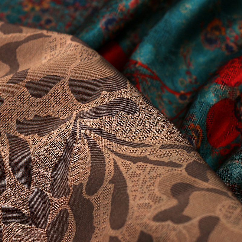 1m Floral Printed Fabric Imita - Sewing In Textile ulasan dan harga