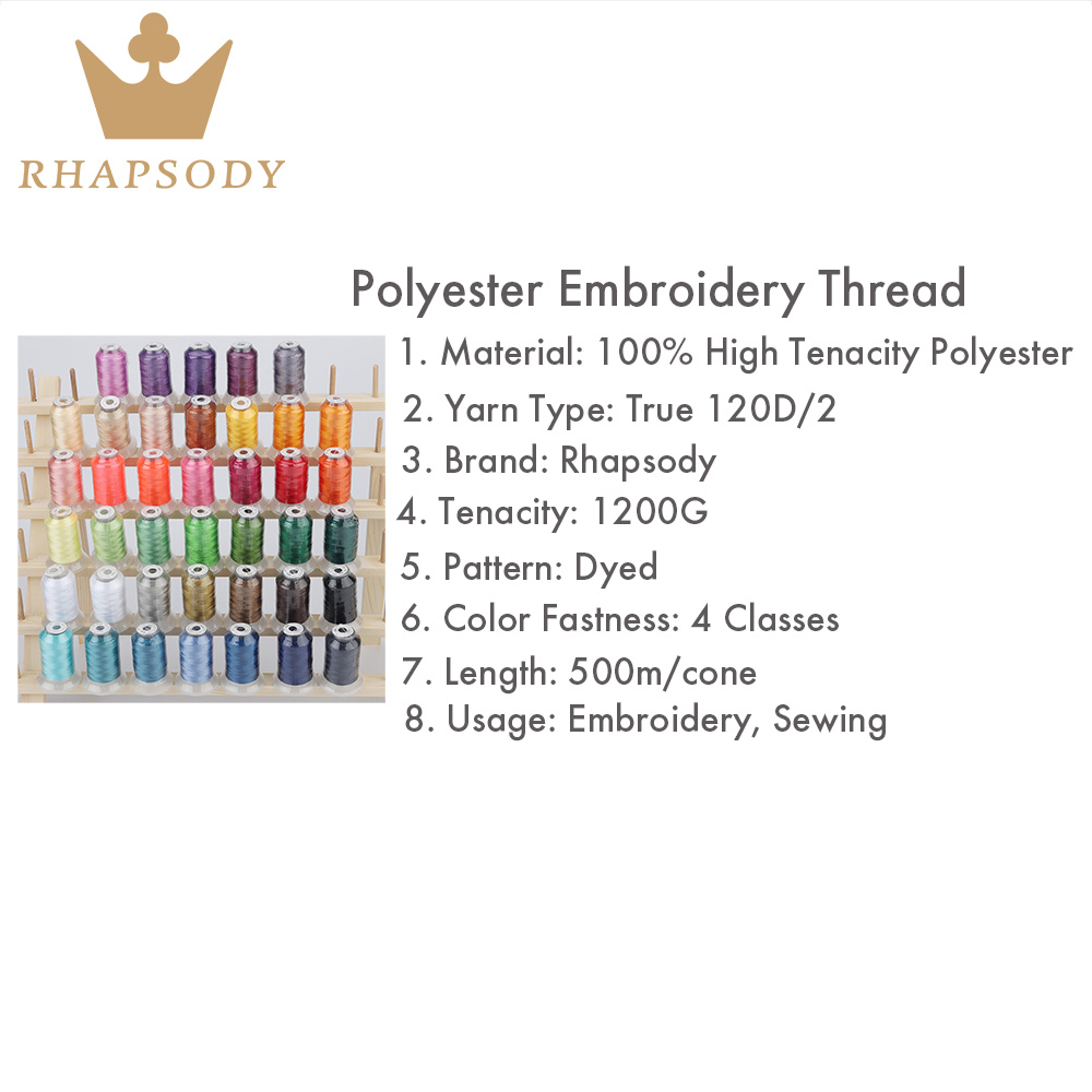 40W Polyester Embroidery Threa - Serger Thread Cone ulasan dan harga