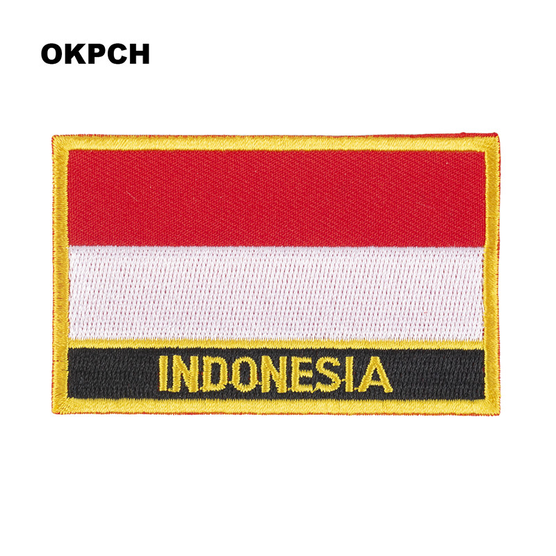 Indonesia Flag Embroidery Patc - Sewing Indonesia ulasan dan harga