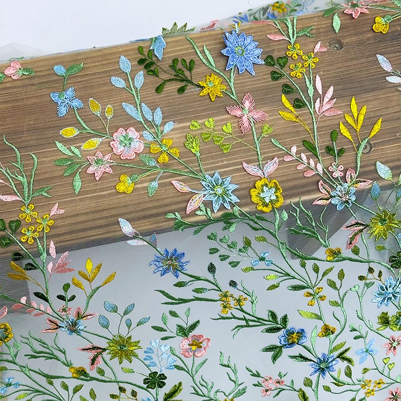 90x130cm Floral Vine Embroider - Sewing In Textile ulasan dan harga