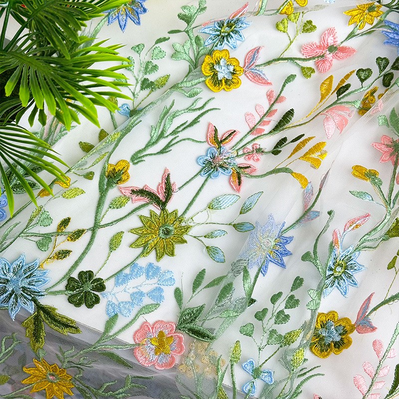 90x130cm Floral Vine Embroider - Sewing In Textile ulasan dan harga