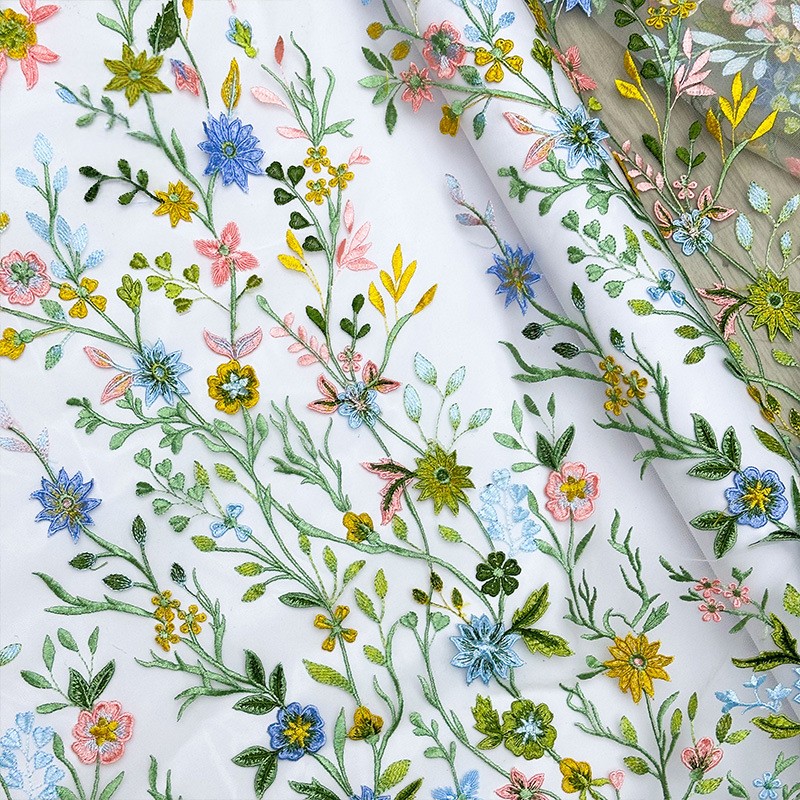 90x130cm Floral Vine Embroider - Sewing In Textile ulasan dan harga