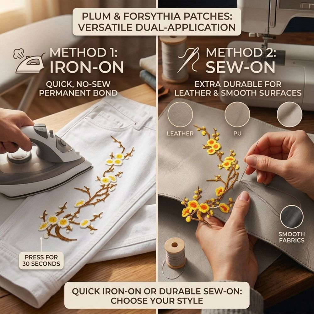 DIY Cherry Blossom Iron On Pat - Sewing In Textile ulasan dan harga