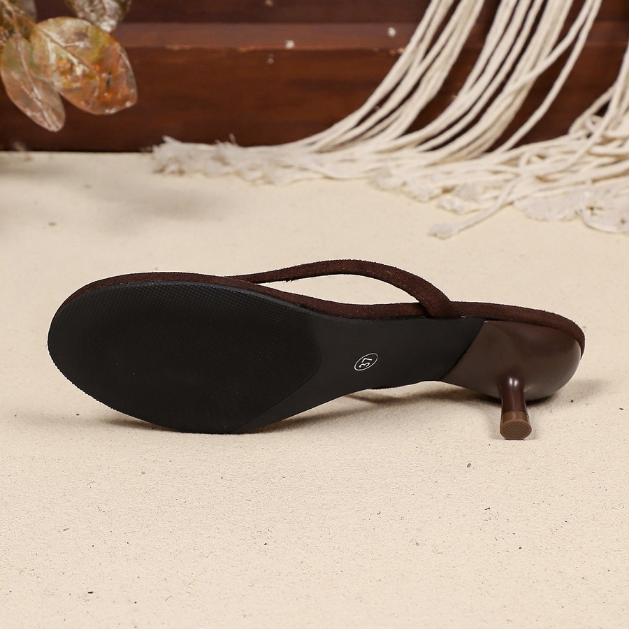 New Faux Suede Heeled Thong Sa - Sewing New ulasan dan harga