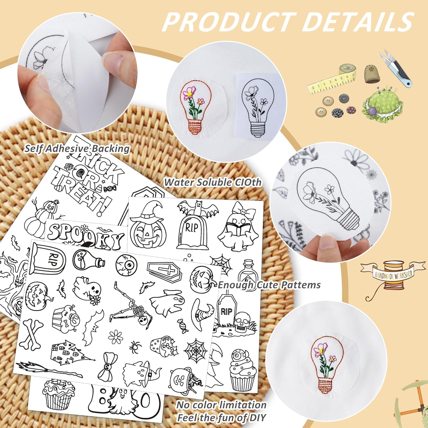 Water Soluble Stabilizer Embro - Textile Sewing Patterns ulasan dan harga